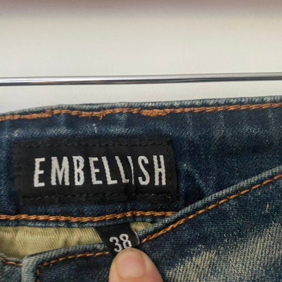 Embellish NYC Jeans NWT 38 Biker Panel - Picture 3 of 11